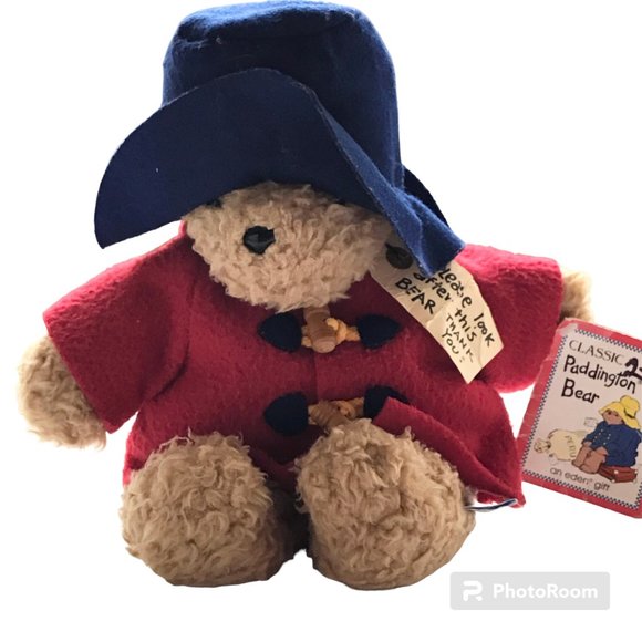 Eden Paddington Bear Plush Teddy Stuffed Animal Darkest Peru to London Red Blue - Picture 1 of 14